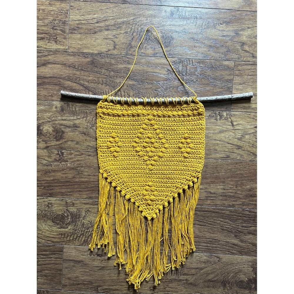 Macrame BOHO Tapestry Tassel Cotton Rope Handmade Art Wall Hanging Tapestry